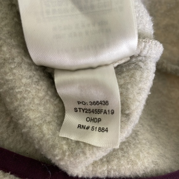 Patagonia Synchilla Snap-T Pullover Fleece Sweater Oatmeal Heather Purple XS - Picture 8 of 8